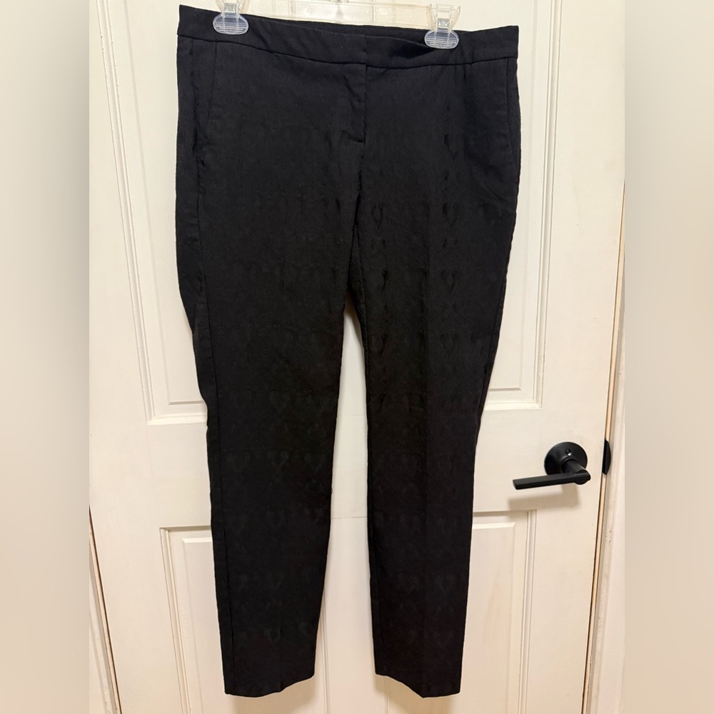 Women’s Cynthia Rowley Black Patterned Slim Pants - Size 8